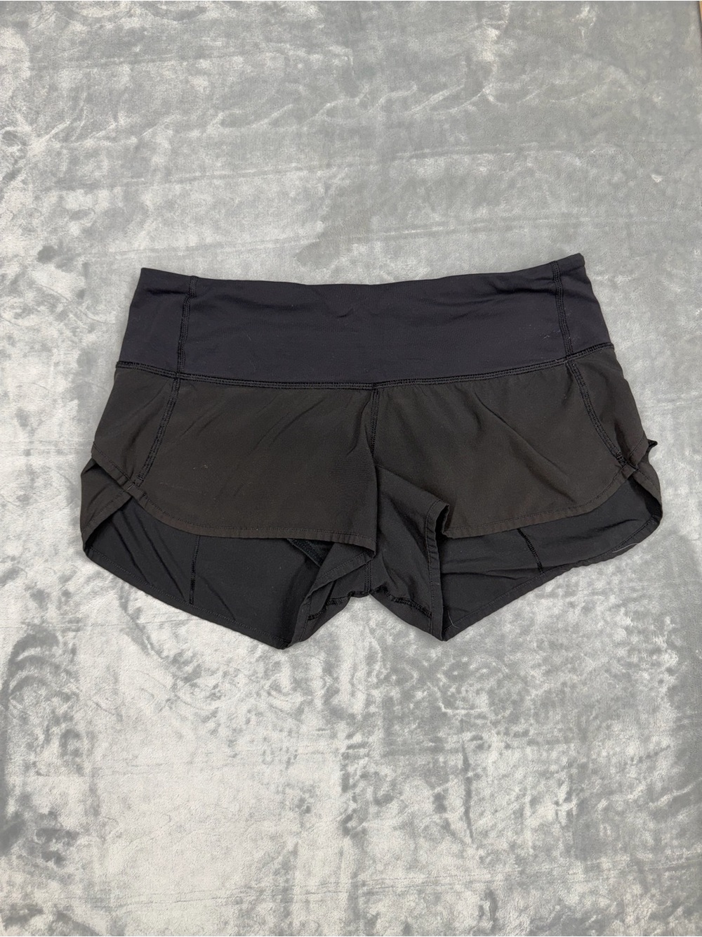lululemon athletica Black Speed Up Shorts with zippered pocket